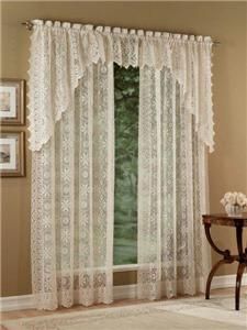 HOPEWELL Lace Cream 58x84 Tailored Panel Curtain Combined shipping