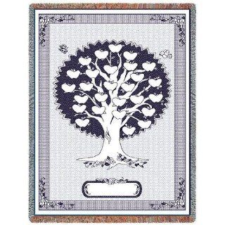 Monogram Tree Navy   69 x 48 Blanket/Throw