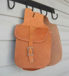 Roughout Leather Western Saddle Horn Pommel Bags Saddlebags