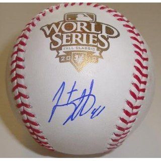 Jeremy Affeldt Signed Baseball   2010 W S w COA 1