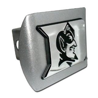 Duke University Blue Devils Logo Brushed Silver & Chrome D with Devil