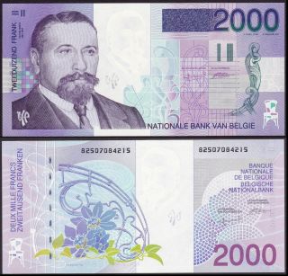 Belgium P 151 2000 Francs 1994 2001 Horta UNC