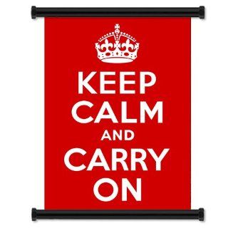Keep Calm and Carry On Fabric Wall Scroll Poster (16x 23
