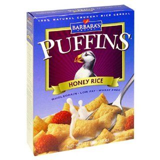 Barbaras Bakery Honey Rice Puffins Cereal, 12 Ounce Boxes (Pack of 4