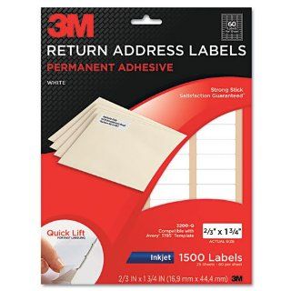 3M Products   3M   Permanent Adhesive White Mailing Labels