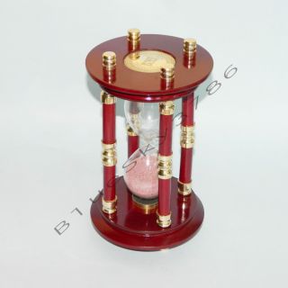 Victoria Brass Hourglass Sand Timer ` Victorian Style Hourglass Sand
