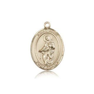 Free Engraving Included 14k Gold St. Saint Jane of Valois Medal 1