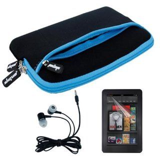 Skque Blue Glove Carrying Case + Clear Screen Protector