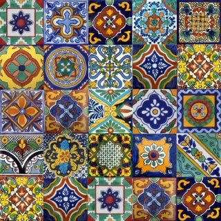 80 Mexican Ceramic 4x 4 Clay Wall/Floor Mossaic Tiles