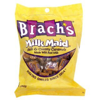 Brachs Milkmaid Rich & Creamy Caramels, 9.25 Ounce Bags (Pack of 12