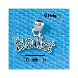 C2653 ctlf   Ballet   Silver Plated Pendant with Bail