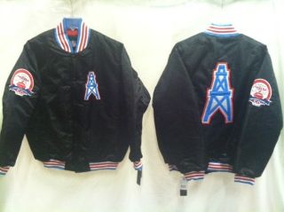 Houston Oilers Vintage Satin Jacket Black