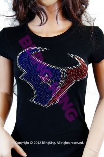 Houston Texans Womens Jersey Shirt Bling Rhinestones