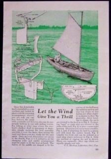 Canoe Rowboat Removable Keel Rig for Sailing Sailboat 1946 How to