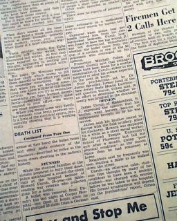 Howard Unruh Camden NJ Mass Murders 1949 Old Newspaper