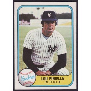 1981 Fleer #85 Lou Piniella