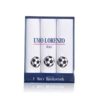 Umo Lorenzo mens cotton handkerchiefs set of 3 soccer