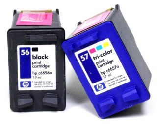 Genuine HP 56 57 Ink C6656A C6657A PSC 2110 2410 2510 1350 2210 1110