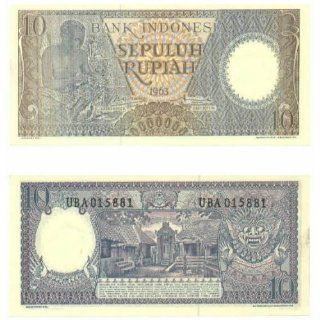 Indonesia 1963 10 Rupiah, Pick 89 