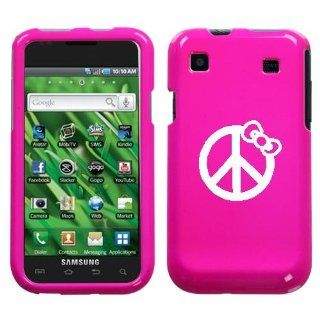 SAMSUNG GALAXY S VIBRANT T959 WHITE PEACE BOW ON A PINK