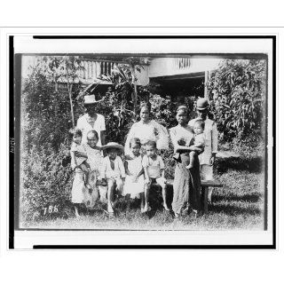 Historic Print (M) [Filipino family, ten people, posed