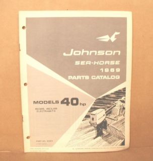 1969 Johnson Sea Horse 40 HP Electramatic Parts Catalog