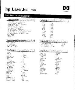 HP LaserJet 1300 Laser Printer Page Count 54 169 Q1334A