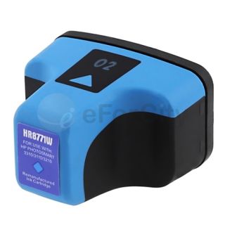 Cyan Printer Ink for HP 02 Photosmart C6180 C8150 3210