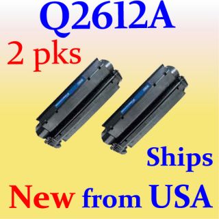 2pks Q2612A 12A Toner Cartridge for HP LaserJet 1010 1012 1018 1020