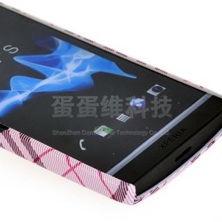 Pink Babri Lines Pattern Hard Rubber Case Cover for Sony Ericsson