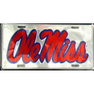 NCAA Ole Miss Chrome License Plate Frame Fit For all