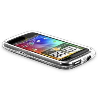 Clear Hard Case Cover LCD Screen Protector for T Mobile HTC Sensation