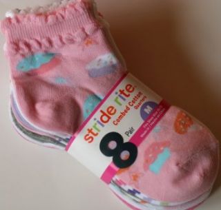 Girls Quarters Socks 8 Pairs S (Shoe Size 7 10) Clothing