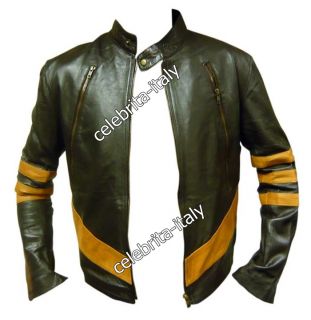  italy X men origins wolverian Hugh Jackman Faux Leather Biker Jacket