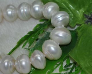 Hugh Natural White AA 16 mm Luster Baroque Freshwater Pearls 9031