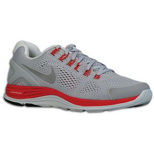 Nike LunarGlide+ 4   Mens   Running   Shoes   Wolf Grey/Gym Red/Pure