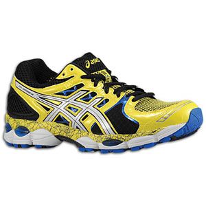 ASICS® Gel   Nimbus 14   Mens   Running   Shoes   Yellow/White/Blue