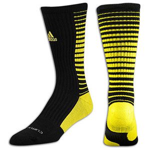 adidas Team Speed Vertical Crew Sock   Mens   Black/Vivid Yellow