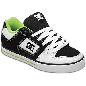DC Shoes Pure   Mens   Skate   Shoes   Black/White/Soft Lime