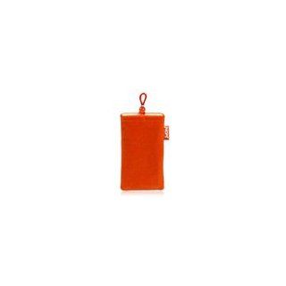 Universal Cell Phone Pouch (Orange)Soft Carrying Case for