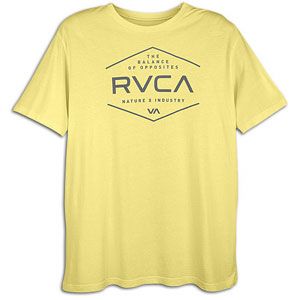 RVCA Pure S/S T Shirt   Mens   Casual   Clothing   Lemon