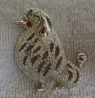 Adorable Vintage Sarah Coventry Poodle Brooch Pin
