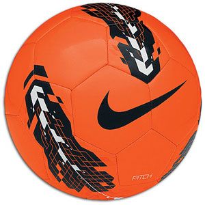 Nike Pitch Soccer Ball   Soccer   Sport Equipment   Orange/Black/Black