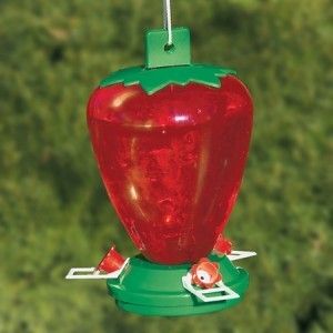 New 50 oz Strawberry Shaped Hummingbird Feeder