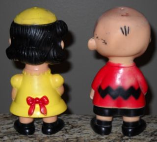 Vintage 1958 Hungerford Lucy and Charlie Brown Dolls Snoopy Peanuts
