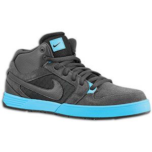 Nike Mogan Mid 3   Mens   Skate   Shoes   Dark Charcoal/Current Blue