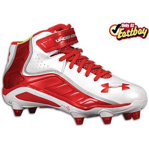 Under Armour Fierce Havoc Mid D   Mens   Football   Shoes   White/Red