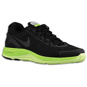 Nike LunarGlide+ 4 Shield   Mens   Black/Electric Green/Liquid Lime
