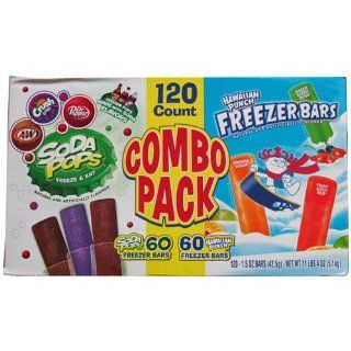 120 Count Combo Pack Freezer Bars (60 Soda Pop & 60 Hawaiian Punch