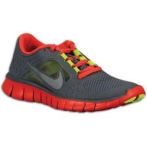 Nike Free Run 3   Boys Grade School   Dark Grey/University Red/Volt